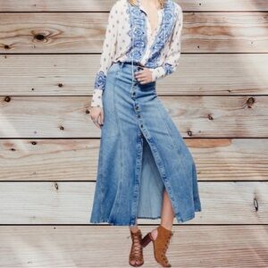 Free People Denim skirt rare